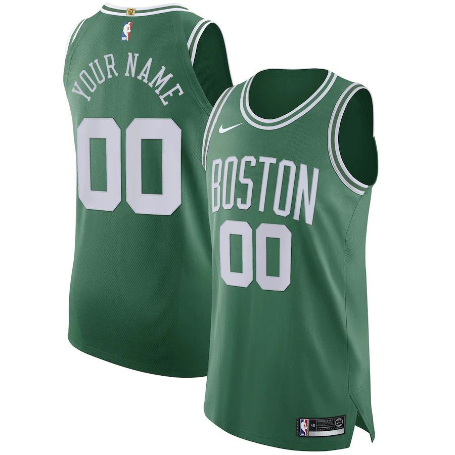 Men Boston Celtics Nike Green Authentic Custom NBA Jersey->boston celtics->NBA Jersey